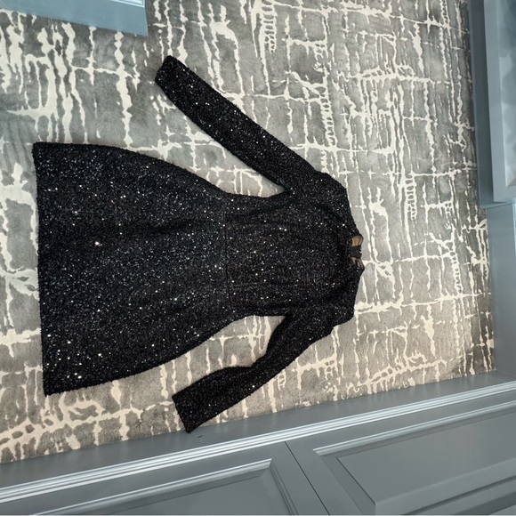 Used NADINE MERABI Black Edie Dress size SM - Picture 7 of 7